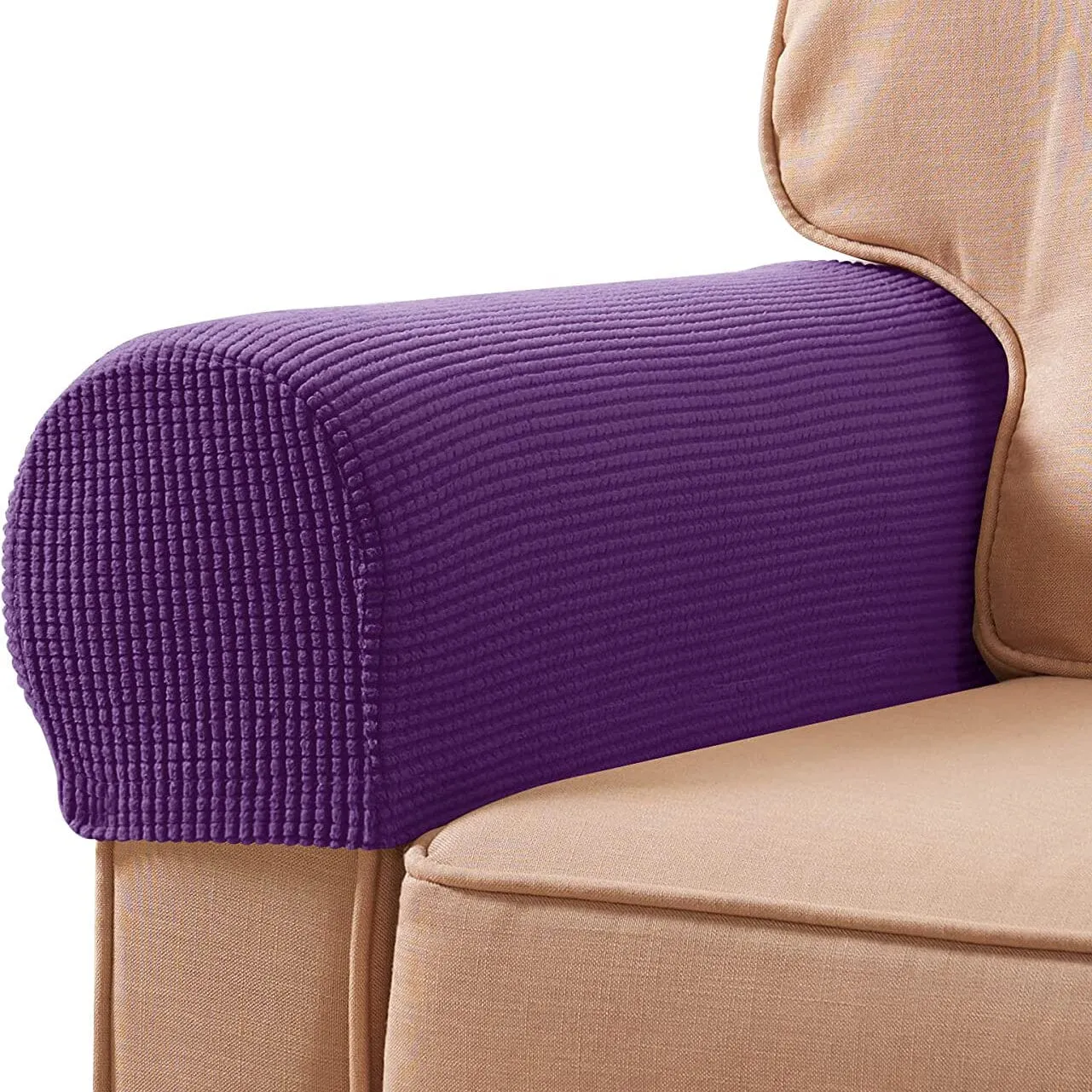 2-Piece: Jacquard Sofa Armrest Slipcover