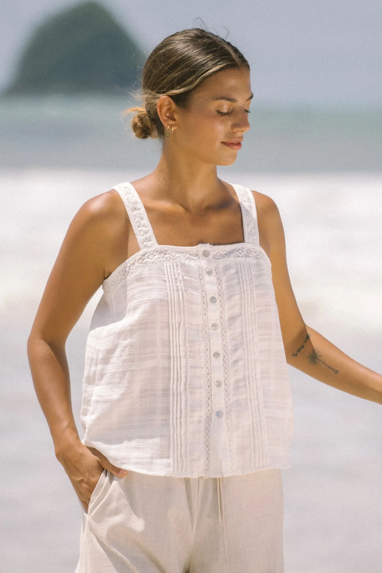 Ari White Cami Top