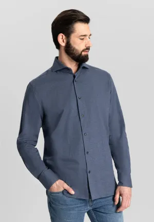 Brushed Cotton Shirt: Blue Nights