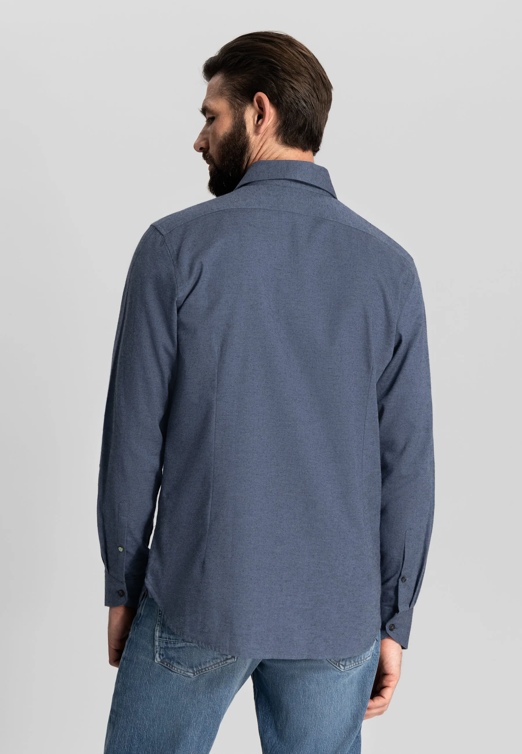 Brushed Cotton Shirt: Blue Nights