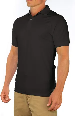 CC Perfect Slim Fit Polo Shirts for Men   Stretch | Breathable Sweat Wicking Short Sleeve Fitted Collared Mens Polo T Shirt