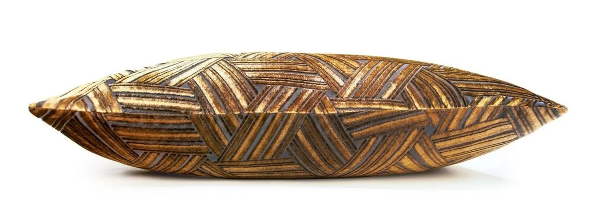 Copper Ivy Entwined Velvet Pillow by Kevin O'Brien Studio