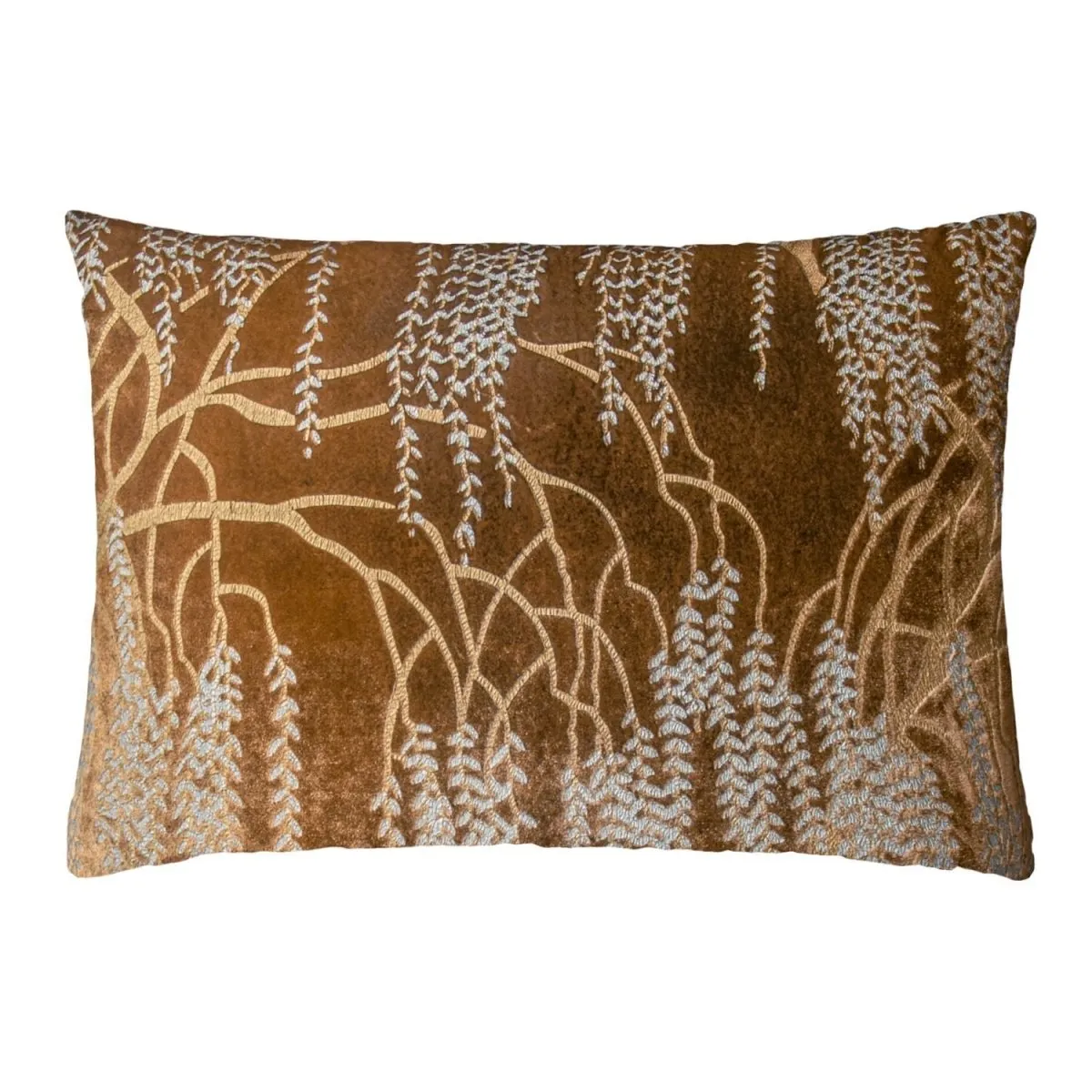 Copper Ivy Willow Metallic Pillows by Kevin O'Brien Studio