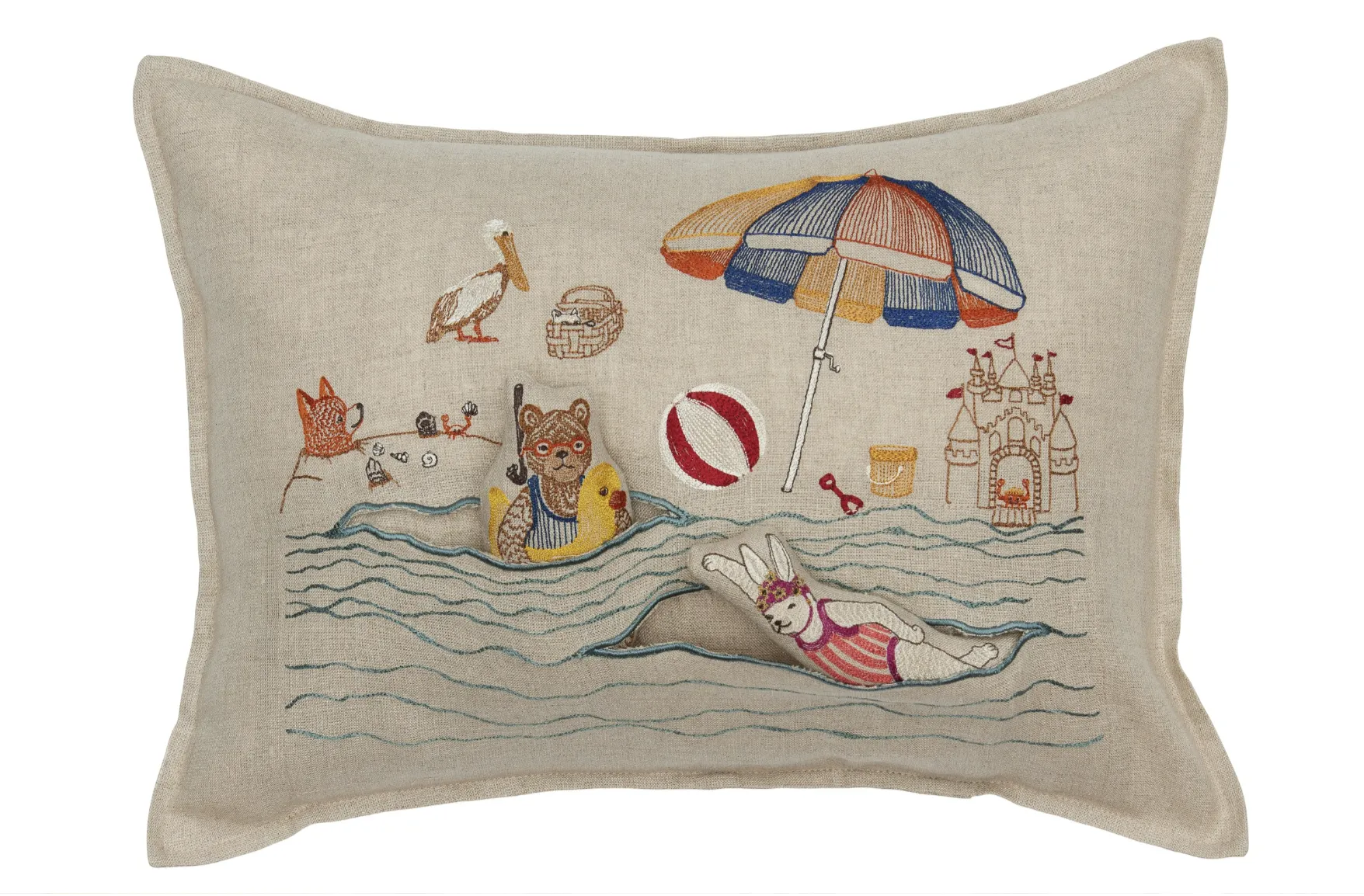 Coral & Tusk Day at the Beach Pocket Pillow
