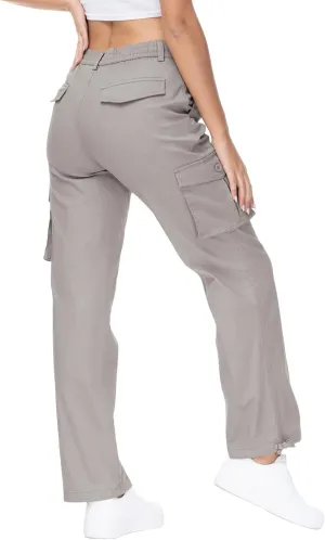 Gopune Women's Hiking Cargo Pants Lightweight Outdoor Travel Work Casual Cotton Pants with 7 Pockets