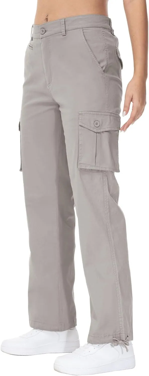 Gopune Women's Hiking Cargo Pants Lightweight Outdoor Travel Work Casual Cotton Pants with 7 Pockets