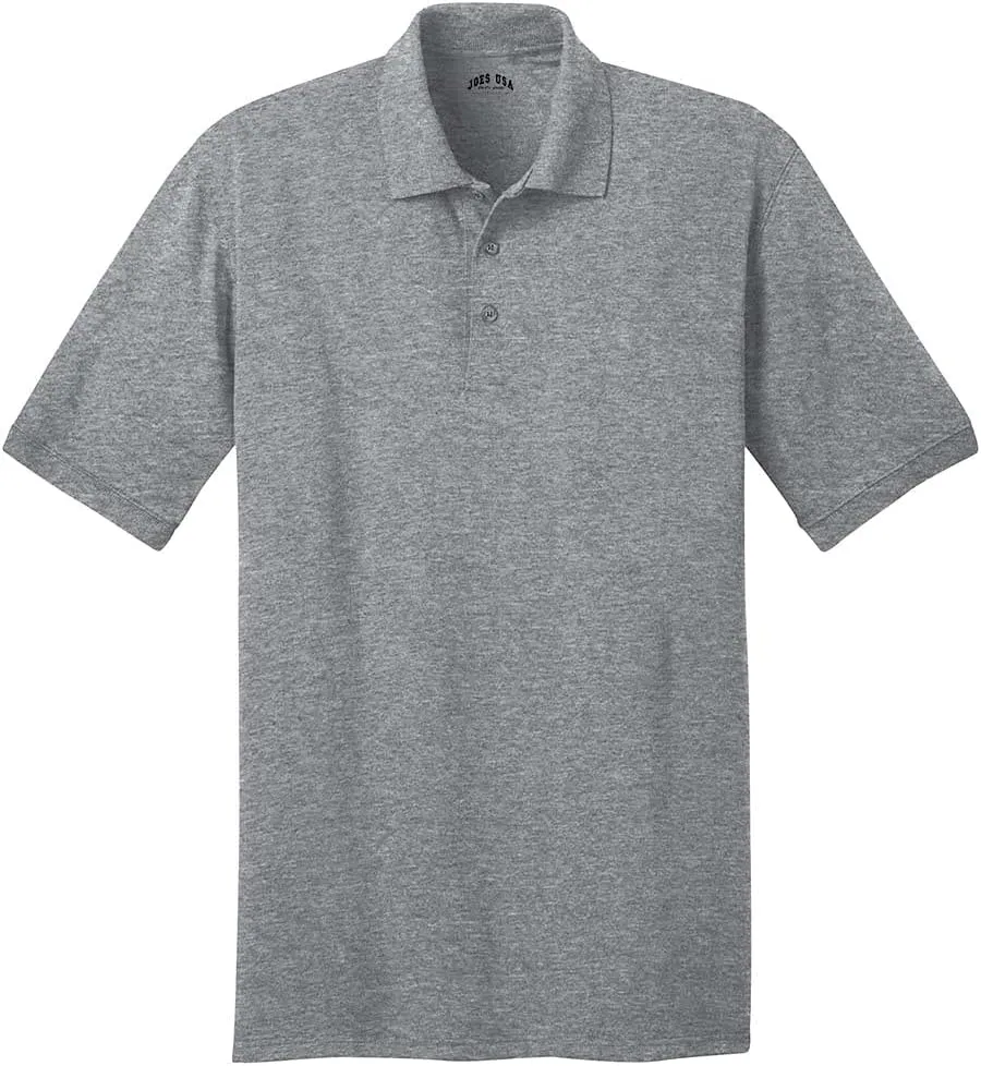 Joe's USA Mens Short Sleeve Polo Shirts in Regular, Big & Tall Sizes