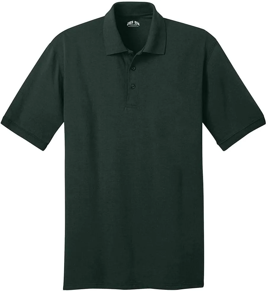 Joe's USA Mens Short Sleeve Polo Shirts in Regular, Big & Tall Sizes