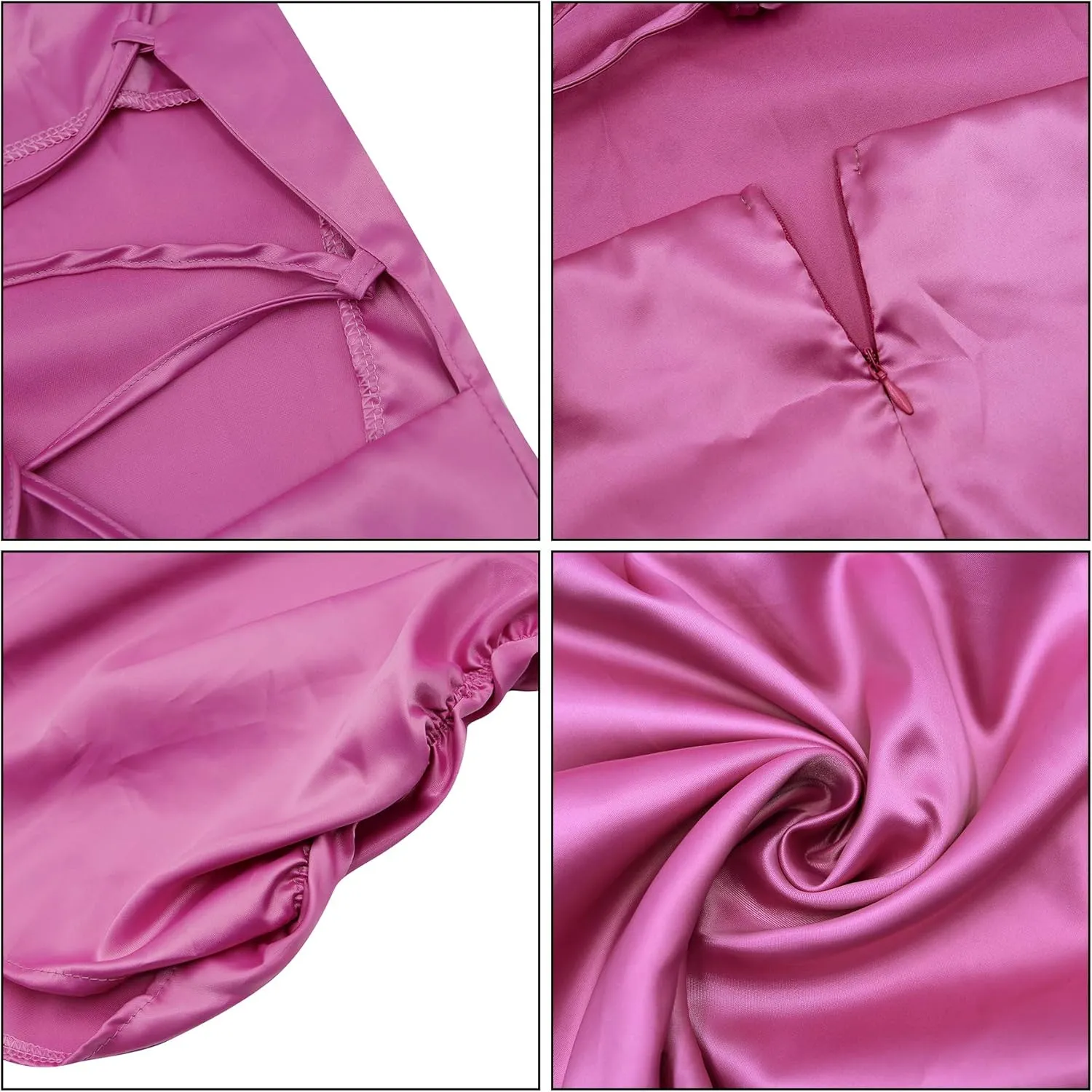 JUMISEE Women Satin Ruched Lace Up Bodycon Mini Dress Sexy Backless Spaghetti Strap Party Dress for Cocktail Clubwear