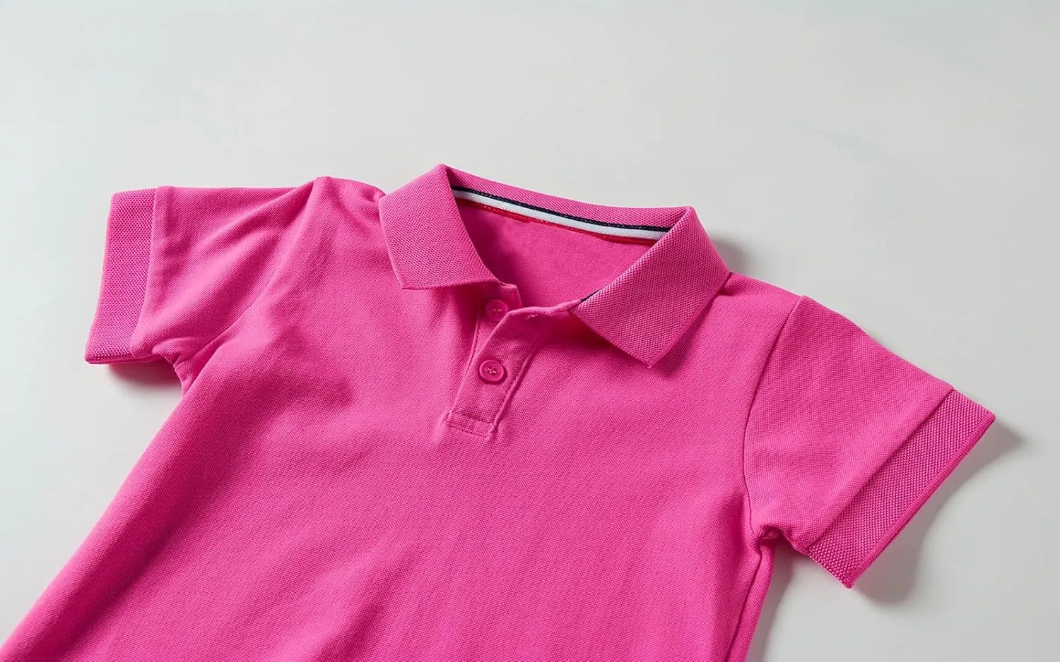 LittleSpring Kids School Uniform Pique Polo Shirts Short Sleeve