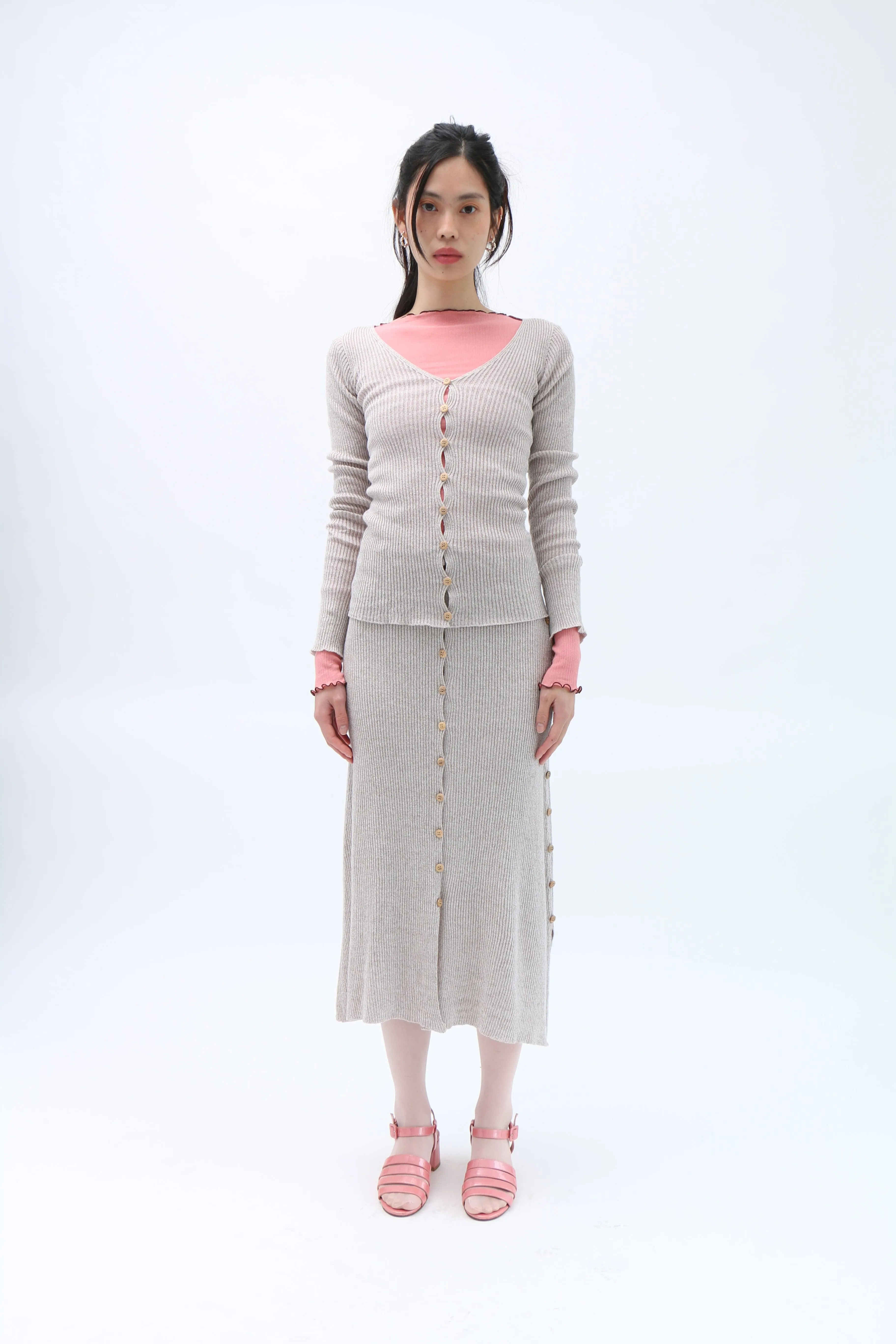 Marron Melange Loulou Skirt