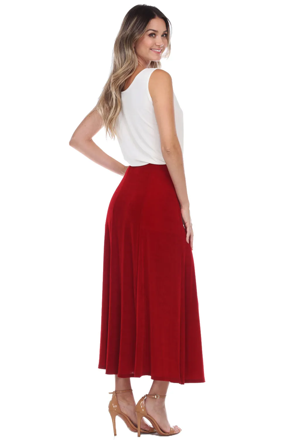 Non Iron Flared Skirt-6002AY-ARS1