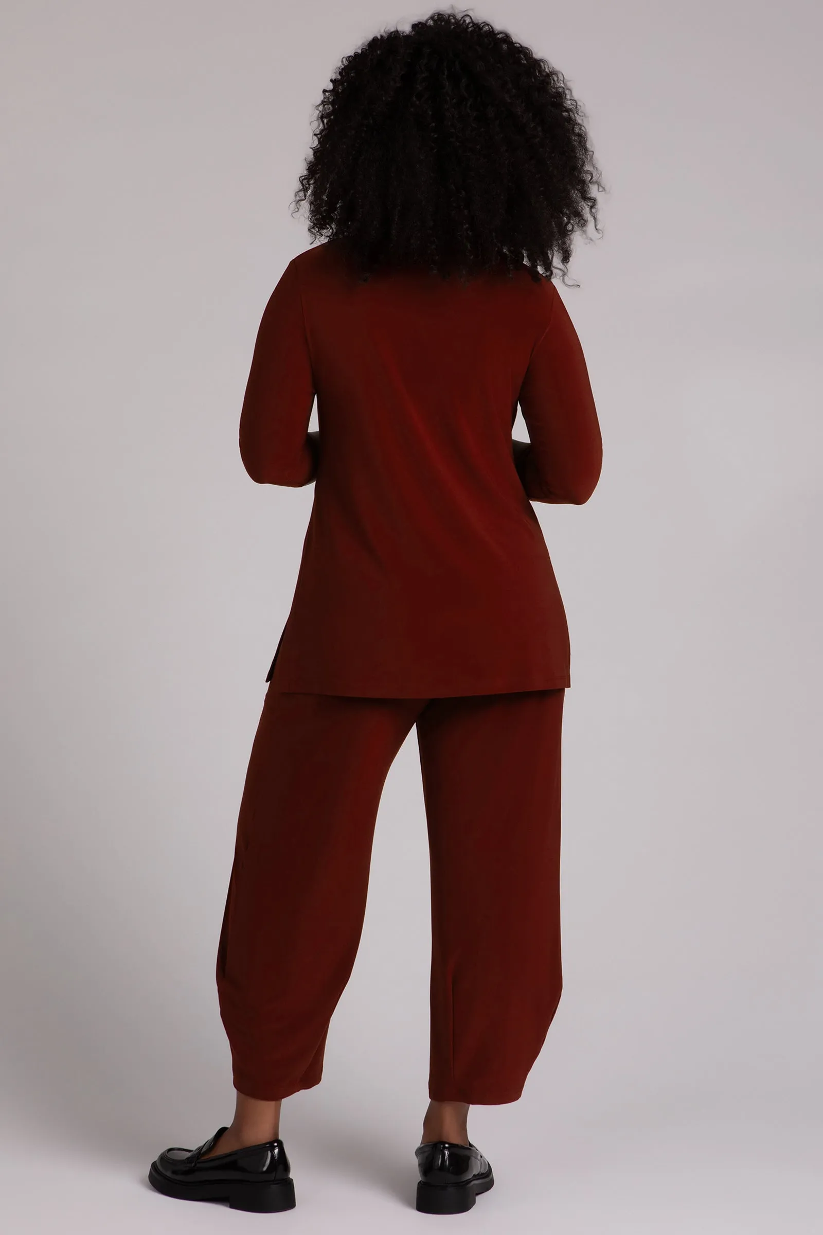 Nu Ideal V-Neck Tunic Plus | Rust