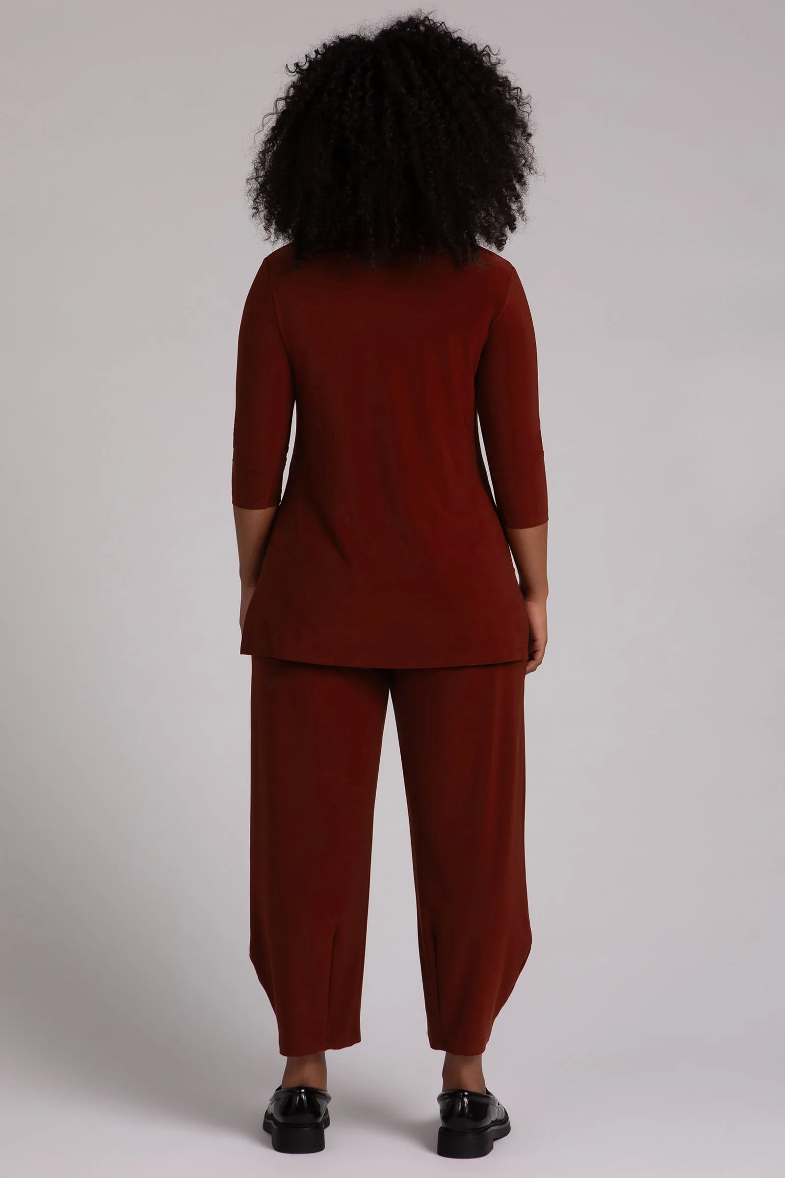Nu Ideal V-Neck Tunic Plus | Rust