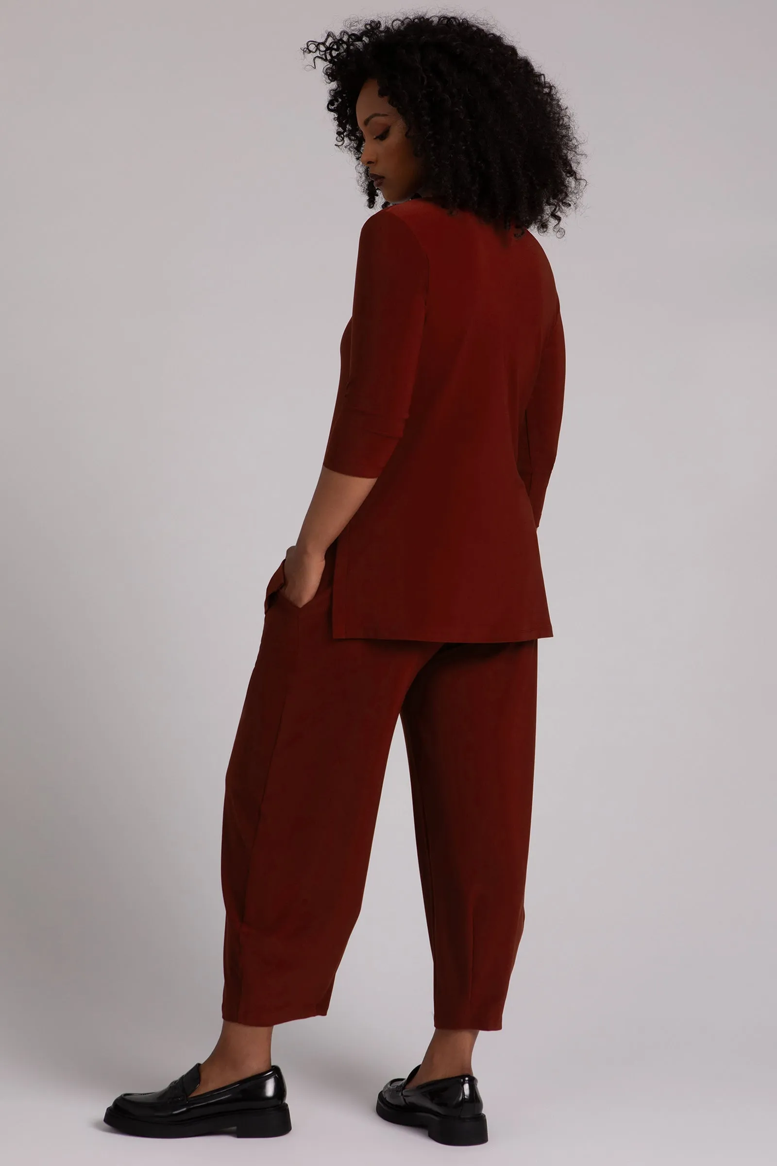 Nu Ideal V-Neck Tunic Plus | Rust