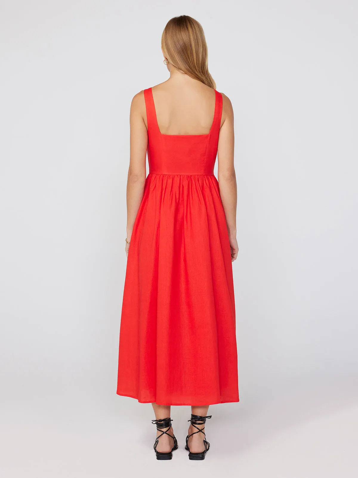 Olympia Red Midi Dress