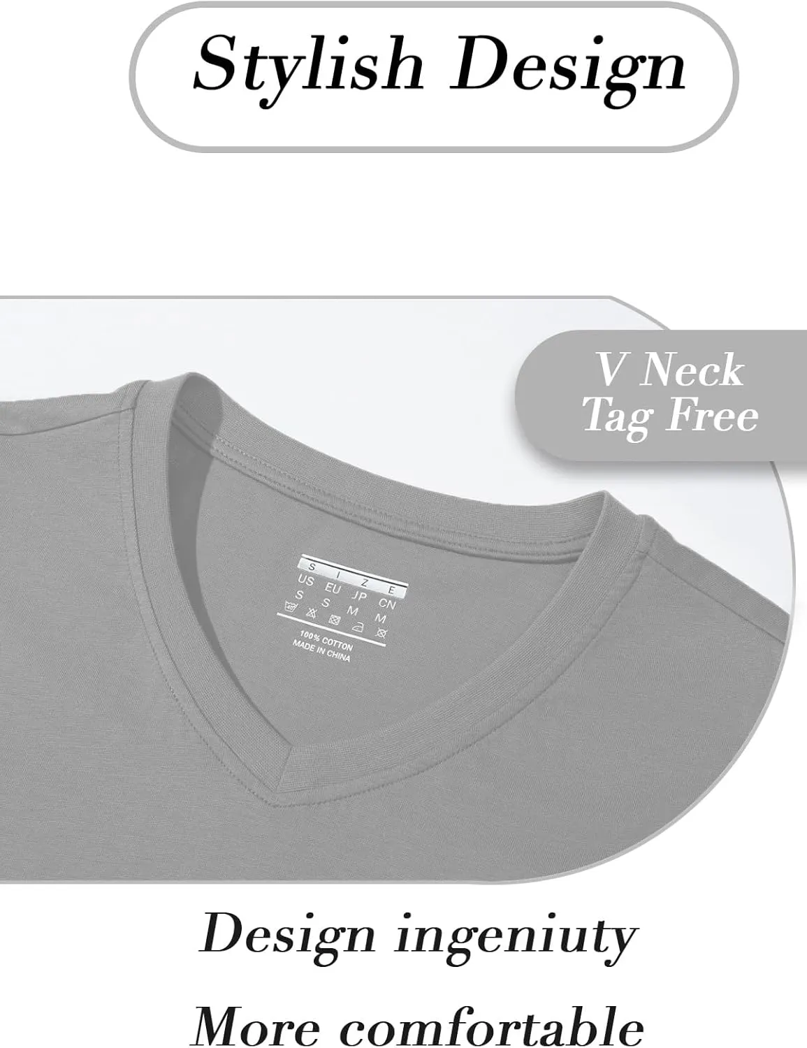 SMENG Women's Cotton V Neck T-Shirt Short Sleeve Solid Color Tee Casual Fit Tee Breathable Summer Fashion Tops