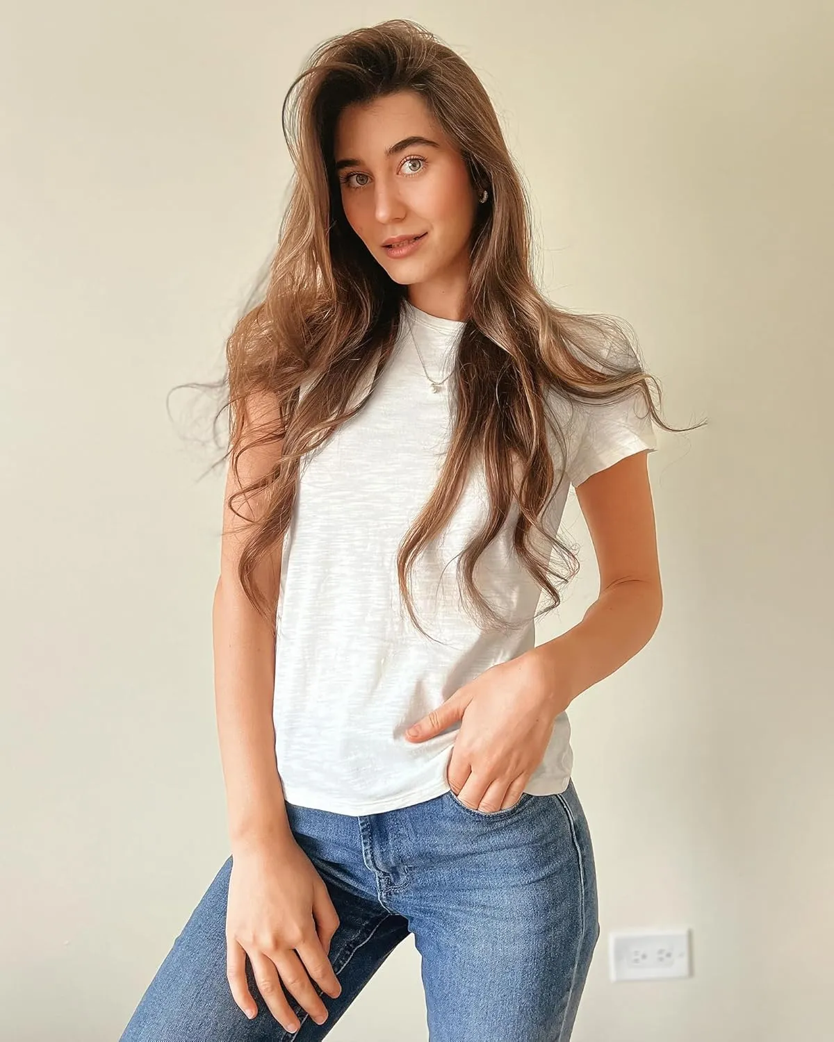 Stelle Womens Modal Soft Crewneck Short Sleeve T Shirts Summer Casual Basic Tops Tees