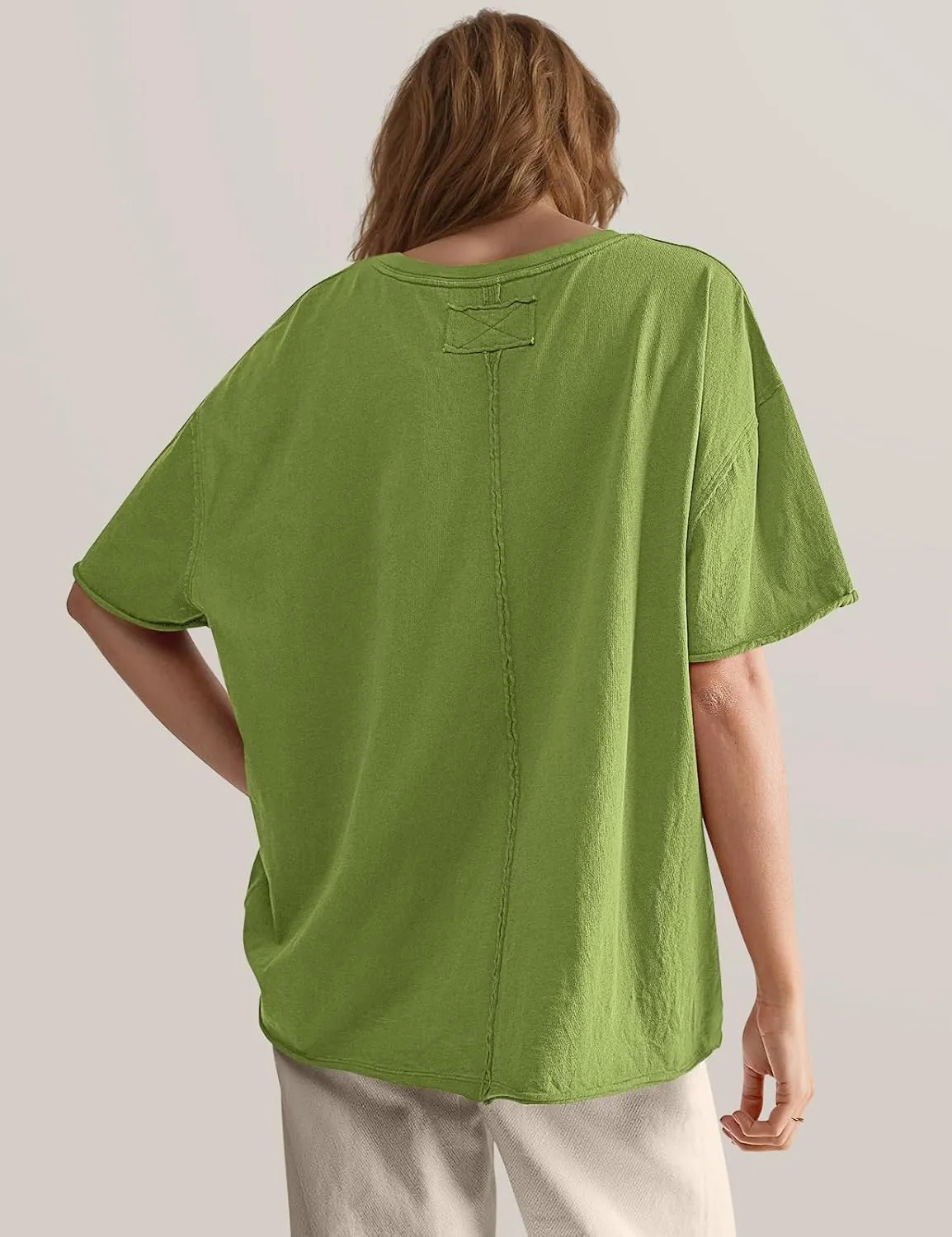 TARSE Oversized Tshirts for Women 2024 Loose Fit Summer Tunic Tops Soft Cotton Short Sleeve Boxy Tee