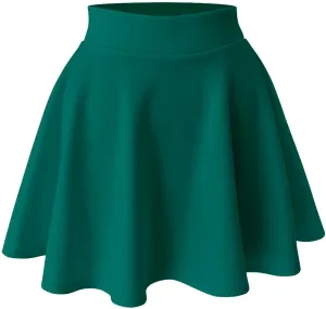 Women's Basic Versatile Stretchy Flared Skater Skirt (S-XL)